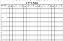 <b>培訓(xùn)學(xué)員考勤表下載_培訓(xùn)學(xué)員考勤表格式_模板</b>